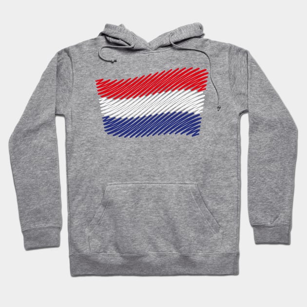 Flag Of The Netherlands / Tricolor (Scribble) Hoodie by MrFaulbaum